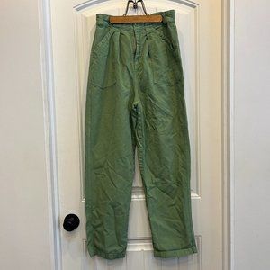 Free People Green Army Cargo Pants High Rise Size Small